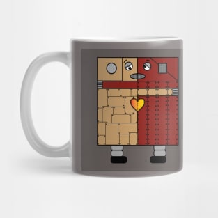 Muster mit verliebten Robotern - Retro-Roboter. Mug